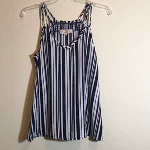 Pink Republic tank top blue and white NWT